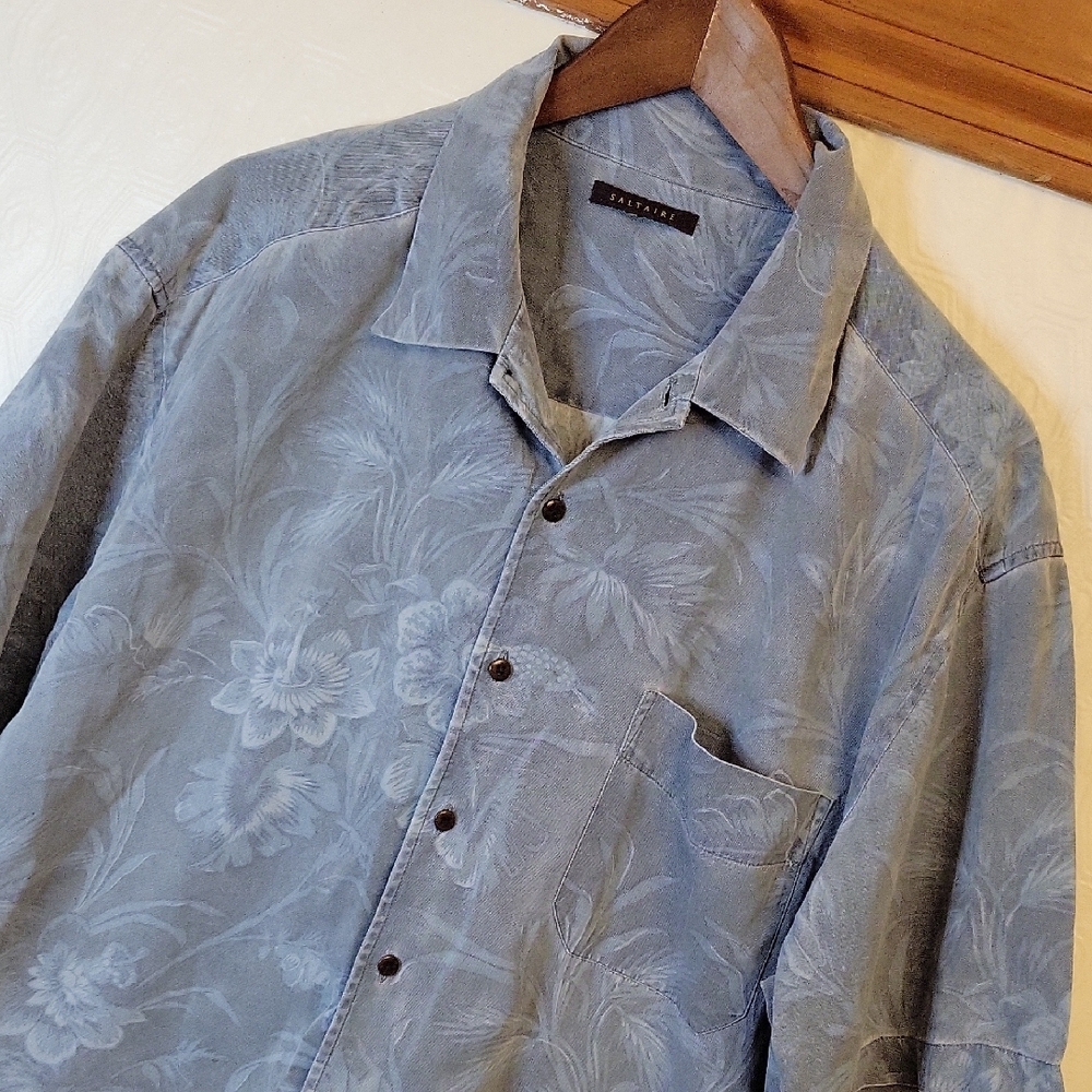 Silk Floral Button-Down Shirt